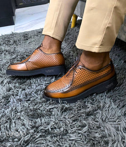 235- Lufiano Lace up: Brown