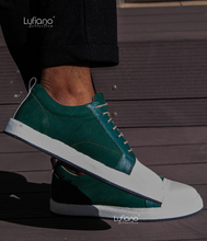 Load image into Gallery viewer, 217 - Lufiano Leather Sneaker- Green-White