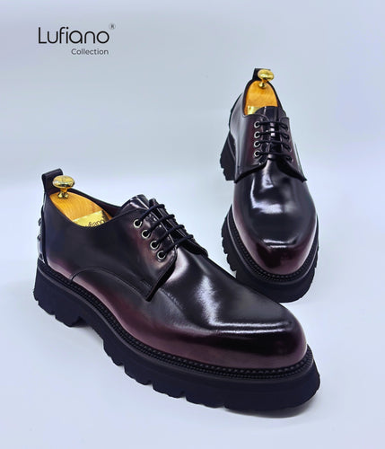 242 - Lufiano Lace up: Burgundy