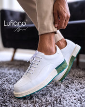 Load image into Gallery viewer, 203 - Lufiano Collection Leather Sneaker- White