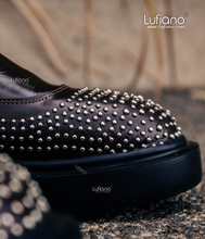 Load image into Gallery viewer, 173 Lufiano studded Lace Up: Brown