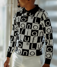 Load image into Gallery viewer, LFN007: Long sleeve Knit Top: Black-White