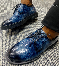 Load image into Gallery viewer, 185- Lufiano Lace up: Marble blue