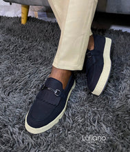Load image into Gallery viewer, 027F - Lufiano collection-Leather loafers- Black