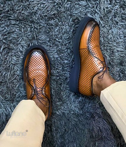 235- Lufiano Lace up: Brown