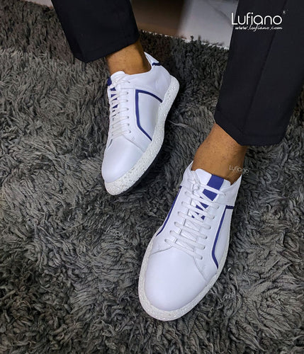 216 - Lufiano Leather Sneaker- White