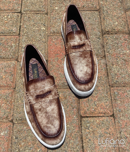 234  - Lufiano Slip On: Brown