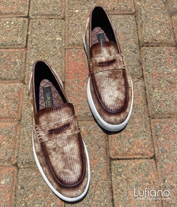 234  - Lufiano Slip On: Brown