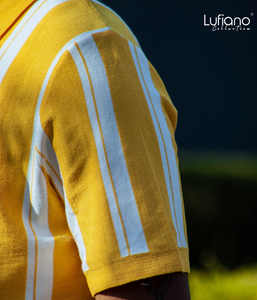 LFN001: Knit Top: Yellow/white