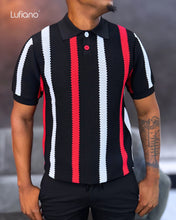 Load image into Gallery viewer, LFN028: Knit Top:Black-red