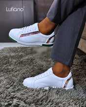 Load image into Gallery viewer, 018D - LUFIANO collection Leather Sneaker- White /Green