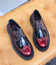 Load image into Gallery viewer, 160 Lufiano Lace Up: Black/Burgundy