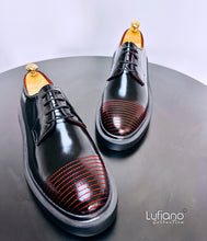 Load image into Gallery viewer, 159 Lufiano Lace Up: Black/Red