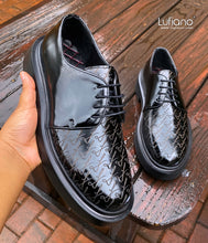 Load image into Gallery viewer, 208B Lufiano Lace Up: Black