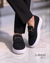 Load image into Gallery viewer, 027H - Lufiano collection- Leather loafers- Black