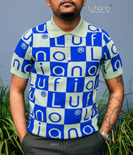 Load image into Gallery viewer, LFN007: Knit Top: Olive-Cobalt blue