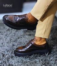 Load image into Gallery viewer, 170  Lufiano Lace Up: Brown