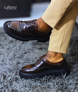 170  Lufiano Lace Up: Brown