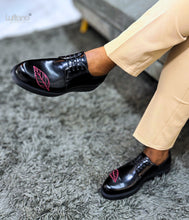 Load image into Gallery viewer, 225 - Lufiano Lace up: Black-Red