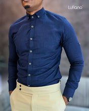 Load image into Gallery viewer, 37356 : Linen Shirt - Dark Blue