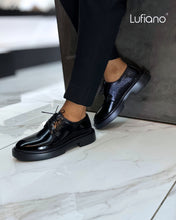 Load image into Gallery viewer, 161  Lufiano Lace Up: Black and Blue