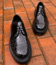 Load image into Gallery viewer, 208B Lufiano Lace Up: Black