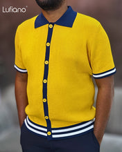 Load image into Gallery viewer, LFN036: Knit Top:Blue-yellow