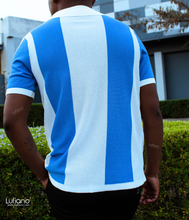 Load image into Gallery viewer, LFN004: Knit Top: White/blue