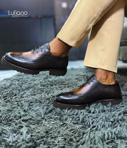 124 - Lufiano Lace up: Brown