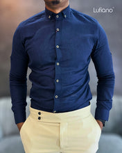 Load image into Gallery viewer, 37356 : Linen Shirt - Dark Blue