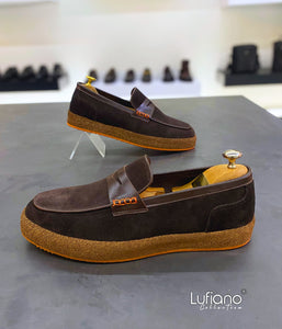 234B  - Lufiano Slip On: Brown