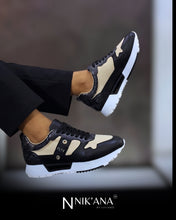 Load image into Gallery viewer, iLVi073-Lace up: Black-Beige