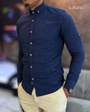Load image into Gallery viewer, 37356 : Linen Shirt - Dark Blue