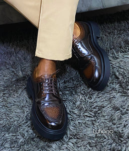 170  Lufiano Lace Up: Brown