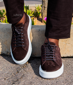 232 - Lufiano Leather Sneaker- Brown