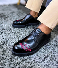 Load image into Gallery viewer, 225 - Lufiano Lace up: Black-Red