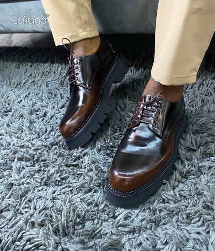 242 - Lufiano Lace up: Brown