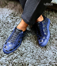 Load image into Gallery viewer, 244 Hand Weaved Lufiano Lace Up : Blue