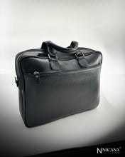 Load image into Gallery viewer, SKARLET057- Black Leather Laptop bag