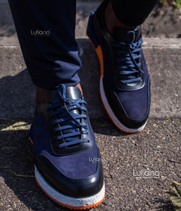 220 - Lufiano Leather Sneaker- Blue