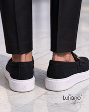 Load image into Gallery viewer, 027H - Lufiano collection- Leather loafers- Black
