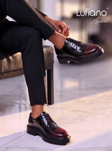 Load image into Gallery viewer, 159 Lufiano Lace Up: Black/Red