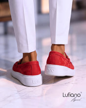 Load image into Gallery viewer, 027H - Lufiano collection- Leather loafers- Red