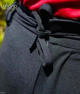 17127: Sweat pants: Black/Red