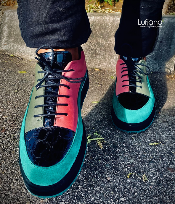 211 - LUFIANO collection Leather Sneaker- Colored