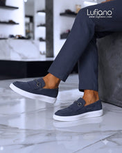 Load image into Gallery viewer, 027G - Lufiano collection- Leather loafers- Blue