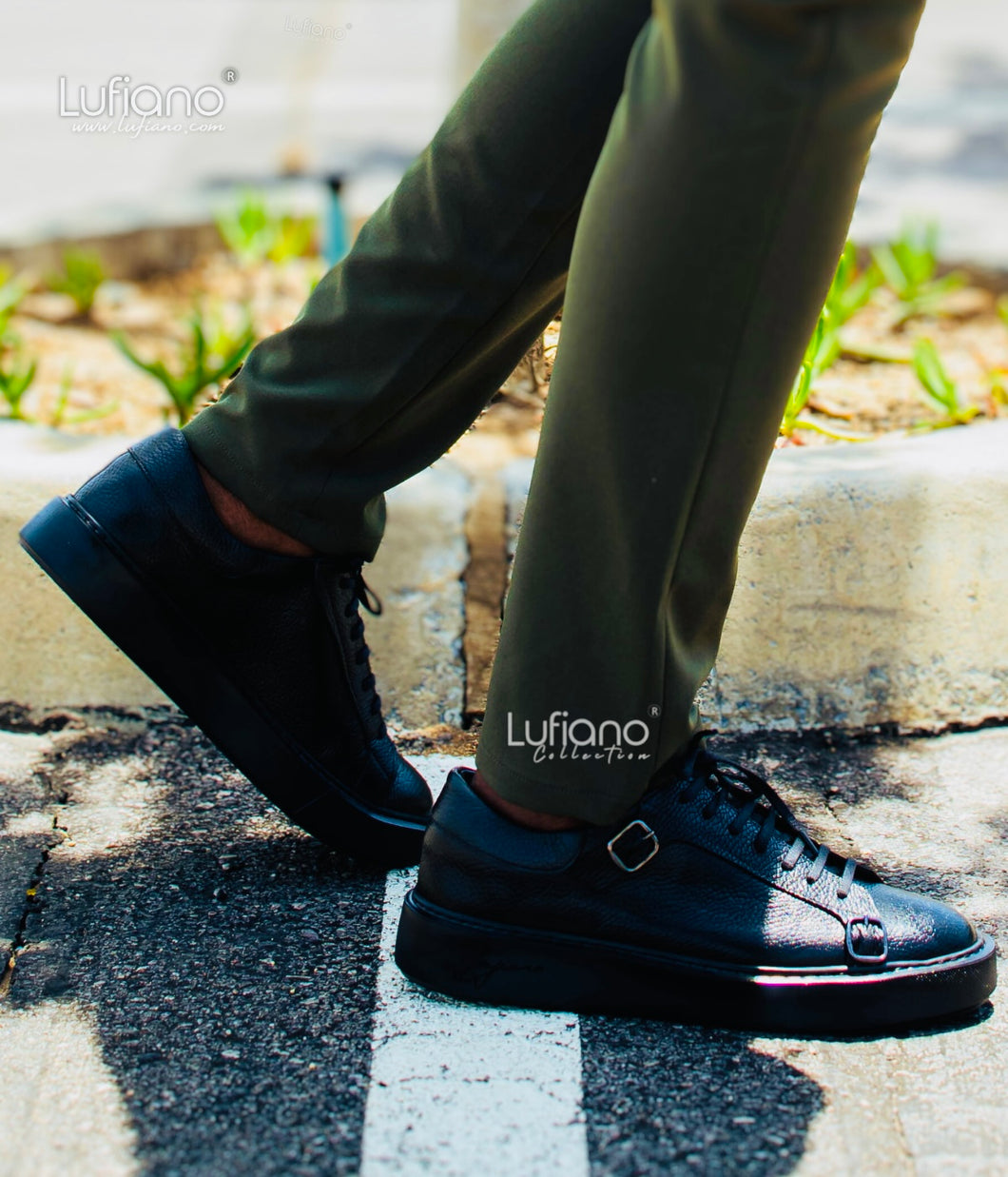 200  Lufiano Lace Up : Black