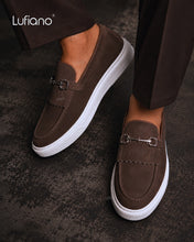 Load image into Gallery viewer, 027G - Lufiano collection- Leather loafers- Brown