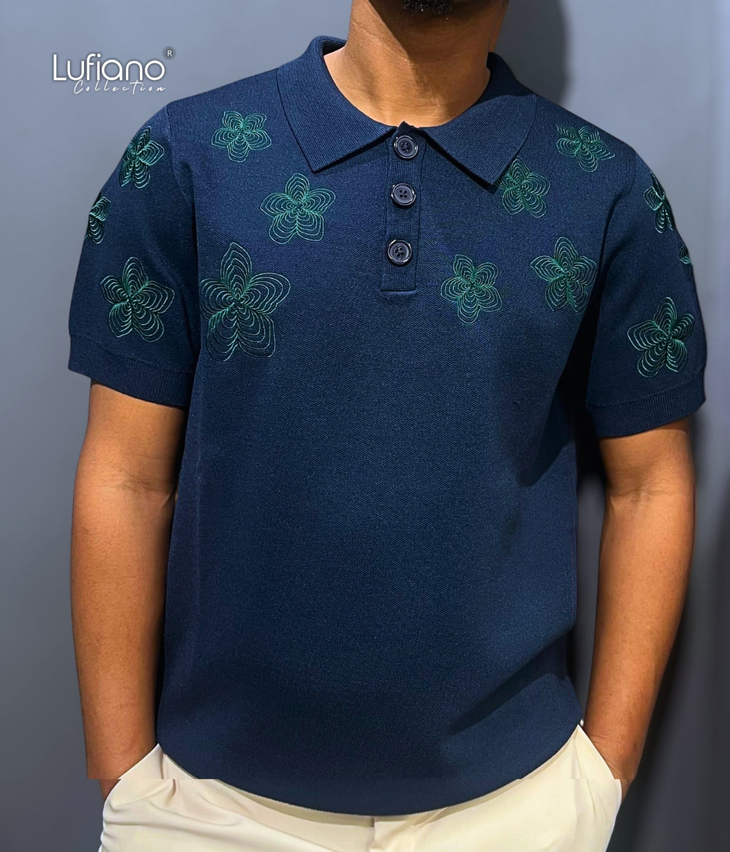 LFN020:Knit Top: Dark Blue