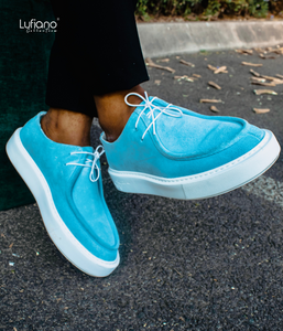 195- Lufiano Lace up: Light blue